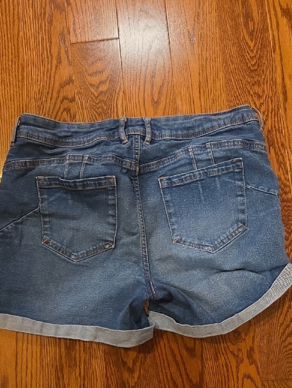 Ricki's Distressed Rolled Hem Denim Shorts - Picture 3 of 3